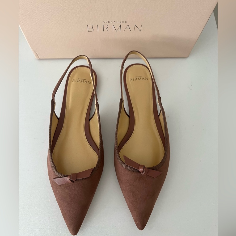 Alexandre Birman Sling Back Suede Flats